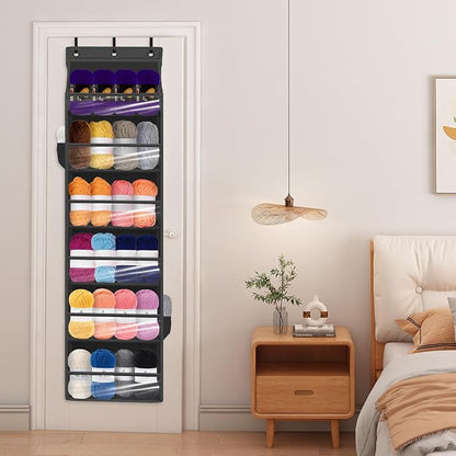 Over Door Organizer with 6 Extra Large Pockets 12 Side Pockets, Sturdy Closet - Image 7