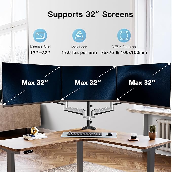 HUANUO Triple Monitor Stand - Image 2