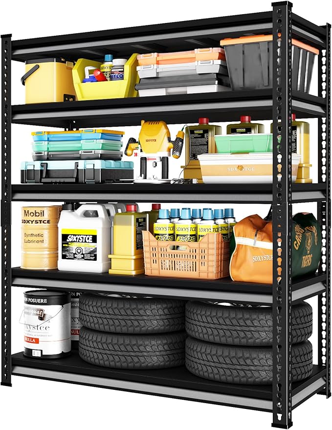 48" W Garage Storage Shelves Heavy Duty, 2800LBS Loads Adjustable Garage by SDXYSTCE