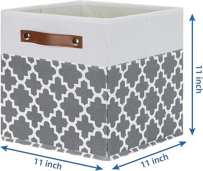 Temary 11x11x11 Cube Storage Bins Cube Organizer Bins 4 Pack Canvas Storage Bin - Image 2