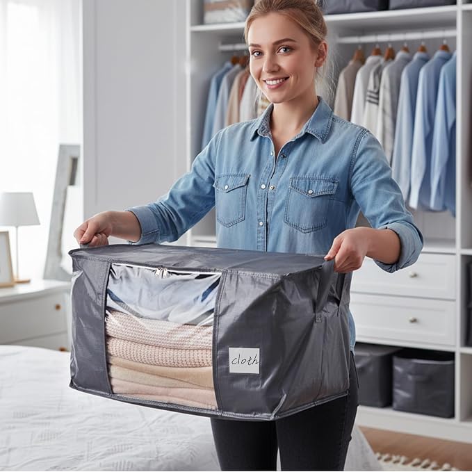 YGEOMER Blanket Storage Bags Clothes Organizers Closet Containers - Image 6