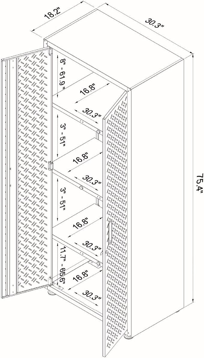 Manhattan Comfort Fortress Standing Cabinet Storage - Image 3