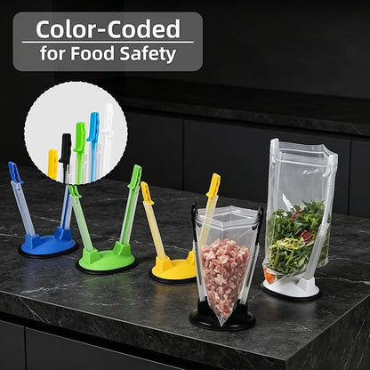 Ziplock Bag Holder for Filling Bags, 10 Pack Adjustable Plastic Bag Holder Stand - Image 3