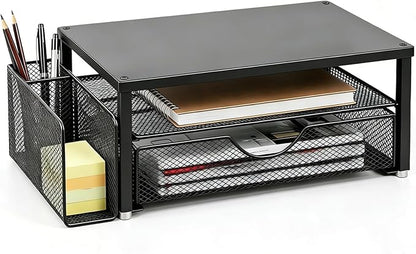 Spacrea Desk Organizer and Accessories, Computer Monitor Stand Riser by Spacrea
