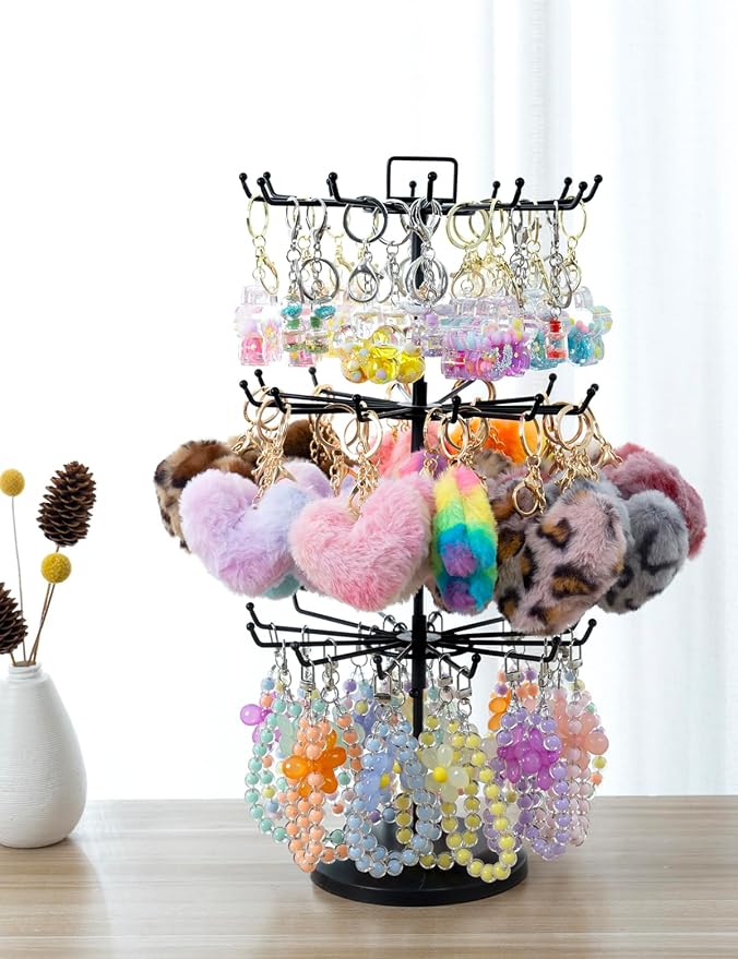 MyGift 3 Tier Classic Large Black Metal Jewelry Tree Holder Organizer - Image 6
