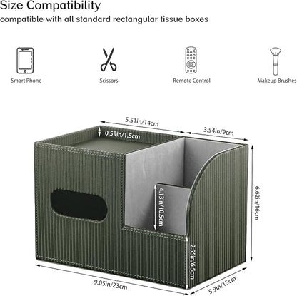 Modern PU Leather Cube Tissue Box Cover - Image 3