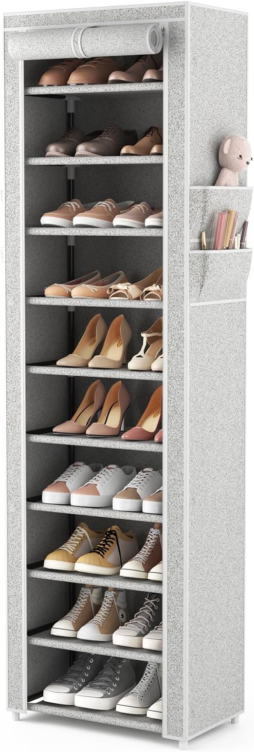 VTRIN Vertical Narrow Shoe Rack Organizer Tall Shoe Rack by VTRIN