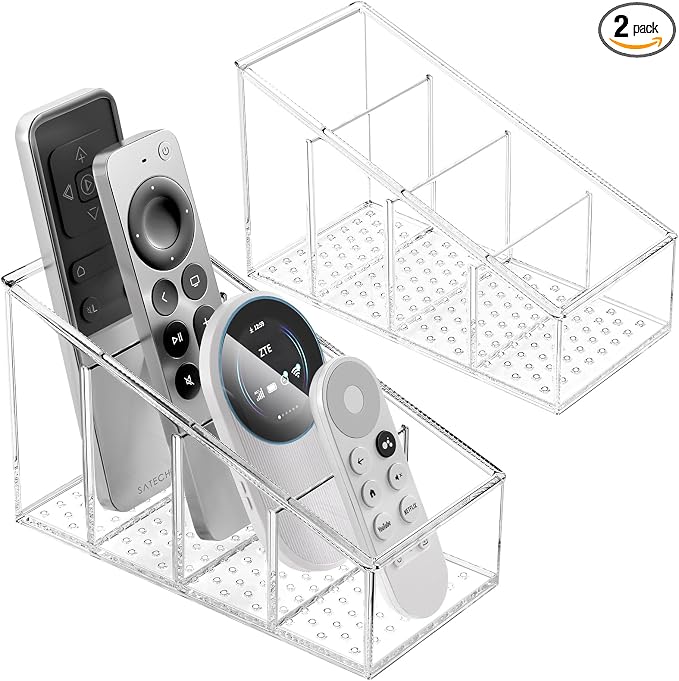 MaxGear Remote Control Holder Clear TV Remote control Storage Organizer Small by MaxGear