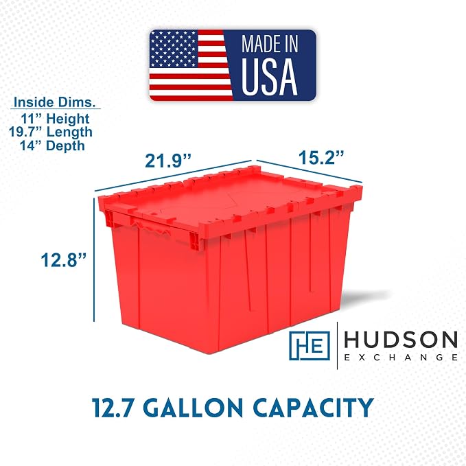 Hudson Exchange 21.9 x 15.2 x 12.8” Storage Tote Distribution Container - Image 2