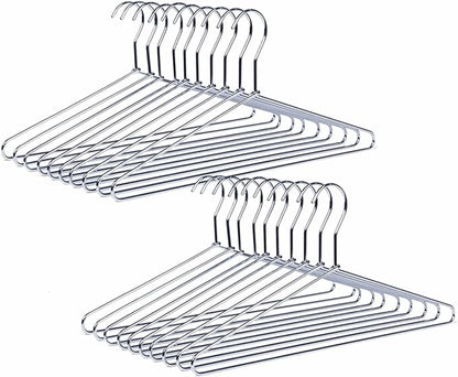 Amber Home 20 Pack Heavy Duty Metal Coat Hangers, Suit & Pants by AmberHome
