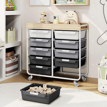 10 Drawer Rolling Storage Cart - Image 2