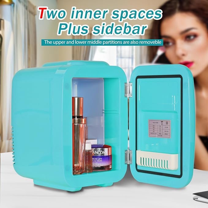 CAYNEL Mini Fridge, 4 Liter/ 6 Cans Small Refrigerator - Image 3