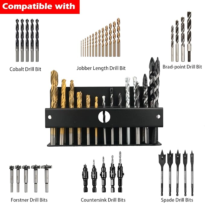 MUTUACTOR Magnetic Drill Bit Organizer, No Drilling Magnet Impact Drill Bit - Image 6