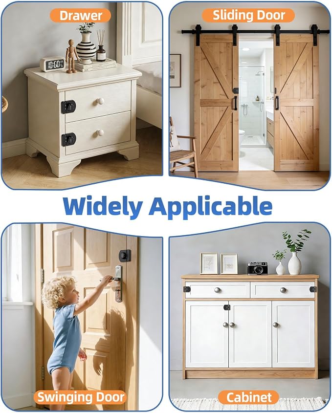 180 Degree Combination Cabinet Lock, Keyless 3 Digit Password Lock, Anti Pry - Image 7