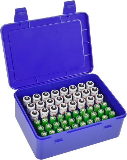 FULLCASE Battery Storage Organizer Holder Holds 54 AA AAA Batteries, Box Cases by FullcaseEasyLifeStorage