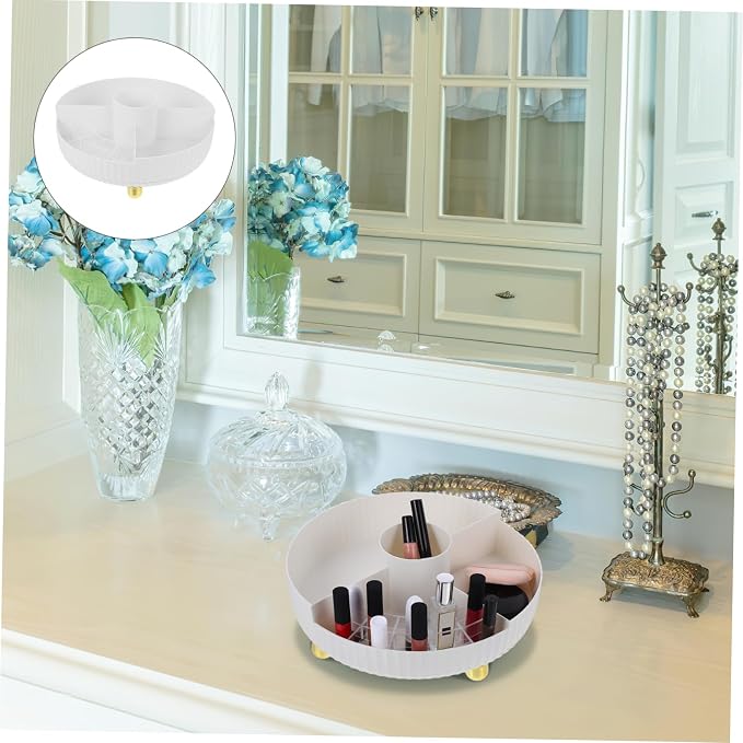 Rotating Makeup Organizer Capacity Elegant Design - Image 7