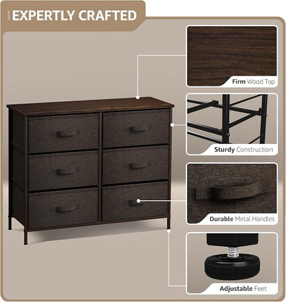 Sorbus Dresser with 6 Drawers - Image 4