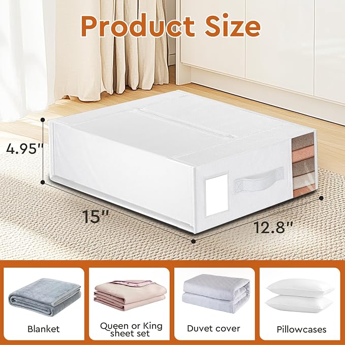 StorageTastic 6 Pack Bed Sheet Closet Organizers and Storage, Sturdy Foldable - Image 2