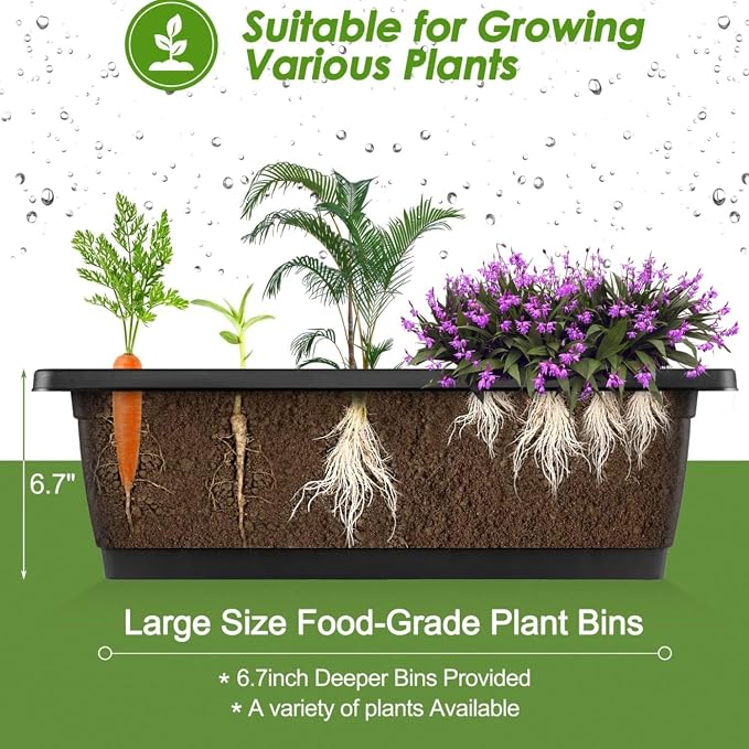 SEJOV 2 Pack Vertical Raised Garden Bed, 5 Tiers Elevated Planter Box - Image 7