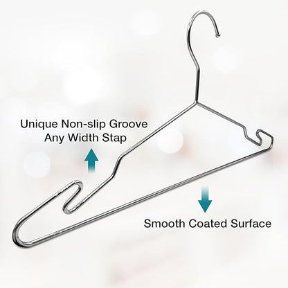 Chrome Metal Hangers, Heavy Duty Clothes Hangers - Image 5