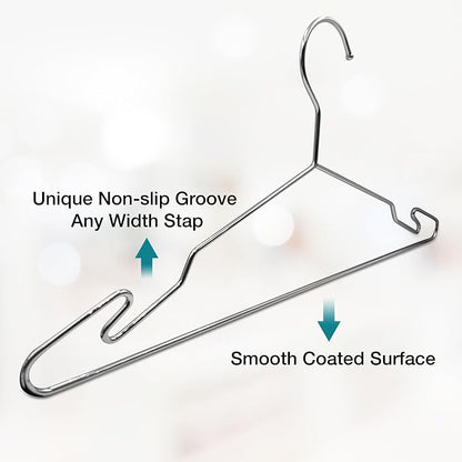 Heavy Duty Metal Hangers with Unique Hook Design Durable & Sturdy Coat Hangers - Image 3