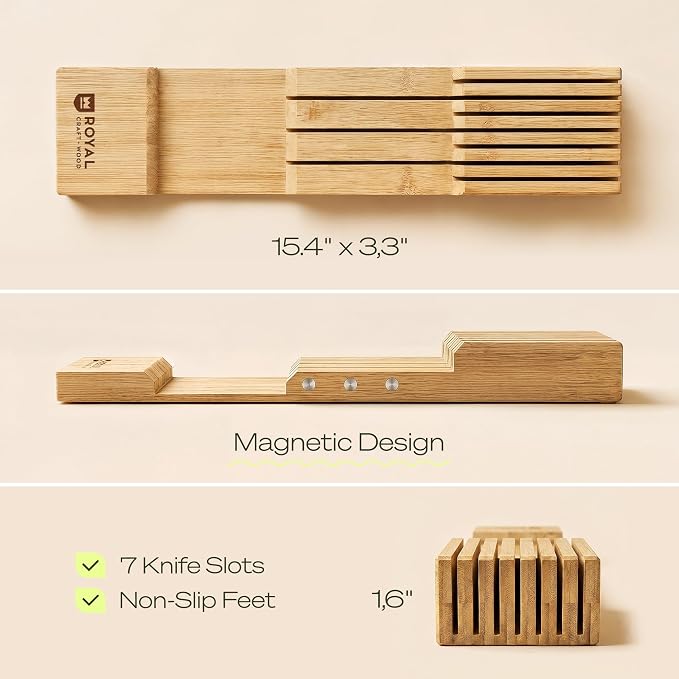 Drawer Organizer for Kitchen Organization – Expandable Bamboo Silverware Drawer - Image 3