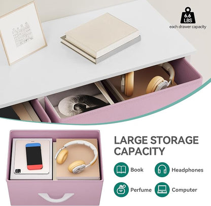 YITAHOME Pink Dresser, 7 Drawers Fabric Dresser - Image 5