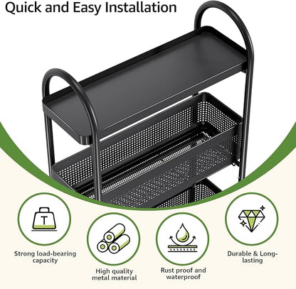 KINGRACK 3-Tier Slim Storage Cart - Image 5
