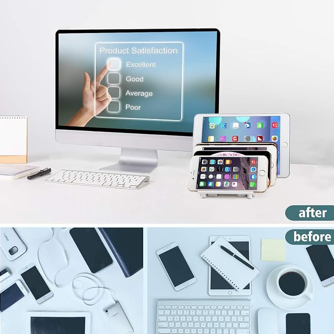 Adjustable Universal Cell Phone Dock Stand Holder, Tablet Organizer Multi - Image 4