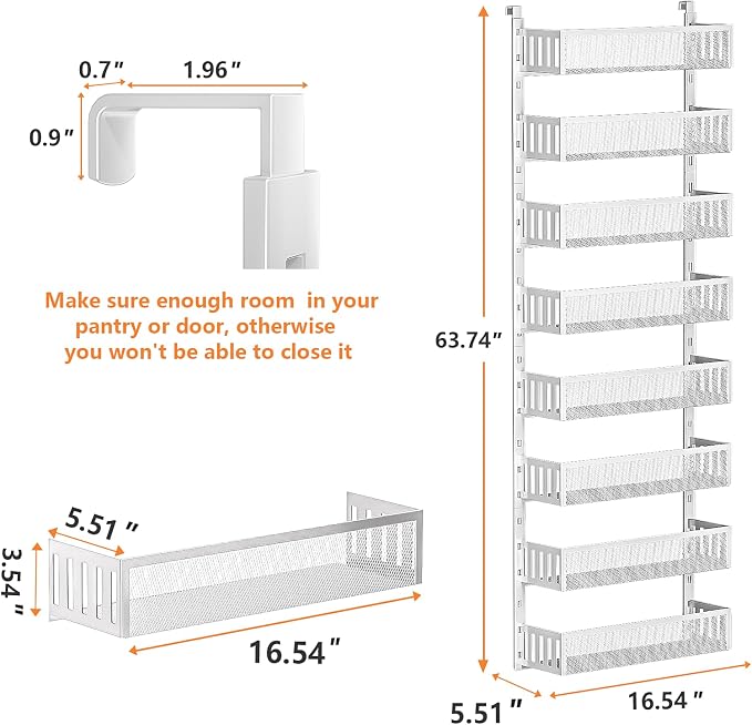 8-Tier Over The Door Pantry Organizer - Image 2