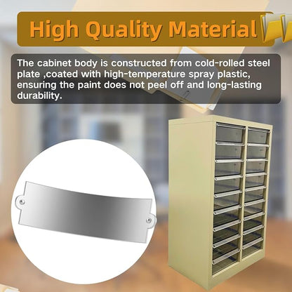 File Cabinet 18 Medium Transparent Drawers Vertical Home Office Storage Paper - Image 6