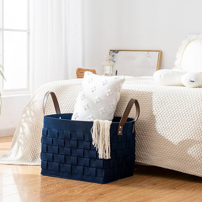 boldmonkey Blankets Basket 16.5 " x13 x13, Extra Large Rectangular Laundry - Image 7