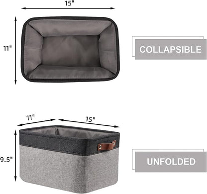 HNZIGE Storage Basket Bins Large Collapsible Storage Baskets - Image 6