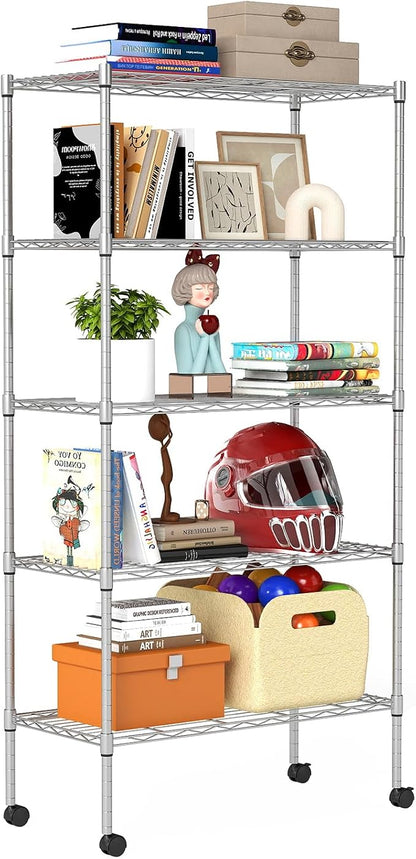 BestOffice | 5-Tier Wire Storage Shelves by BestOffice