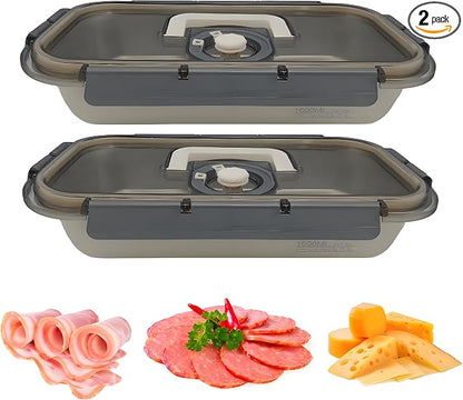 2Pack Deli Meat Container & Bacon Container by VERVEIA