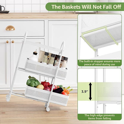 KINGRACK 3-Tier Slim Storage Cart - Image 3