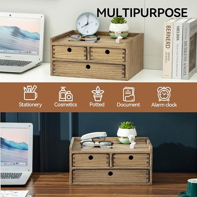 KIRIGEN Desk Organizer with Drawers - Image 3