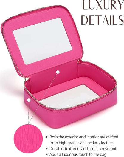 Popvibe Clear Makeup Bag Travel Cosmetic Case Transparent Toiletry Bag - Image 4