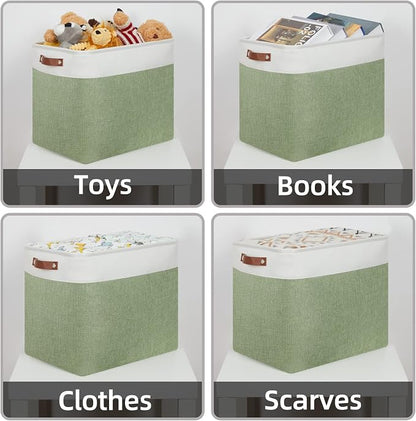 HNZIGE Shelf Storage Baskets for Clothes, Large Storage Bins Fabric Baskets for - Image 3