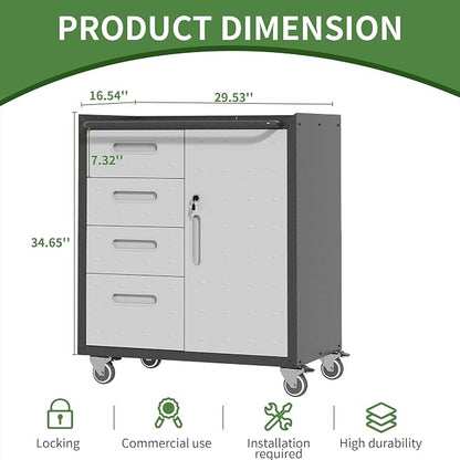 Tool Storage Cabinet, Rolling Tool Cabinet - Image 3