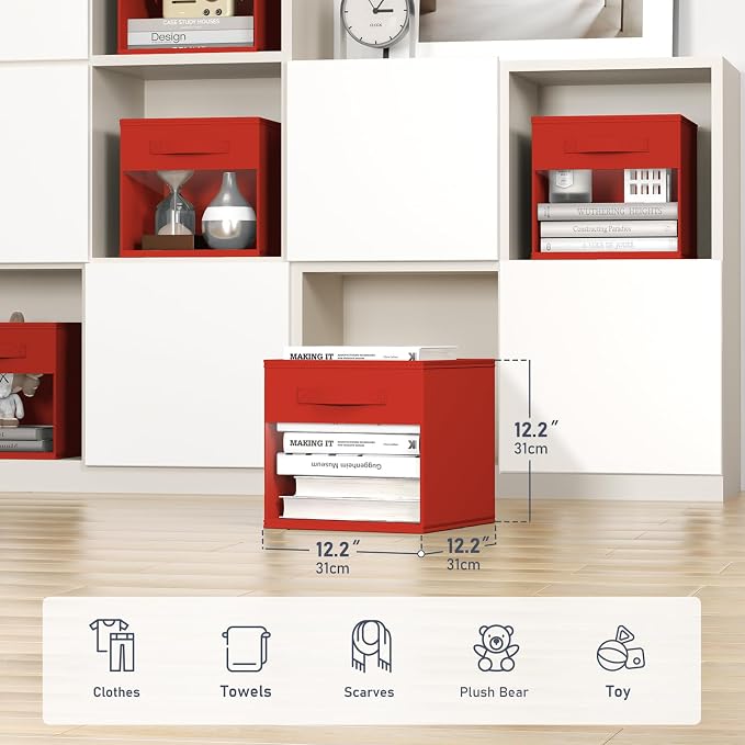 DIMJ Cube Bins, 12.2-Inch Storage Bins Cubes - Image 2