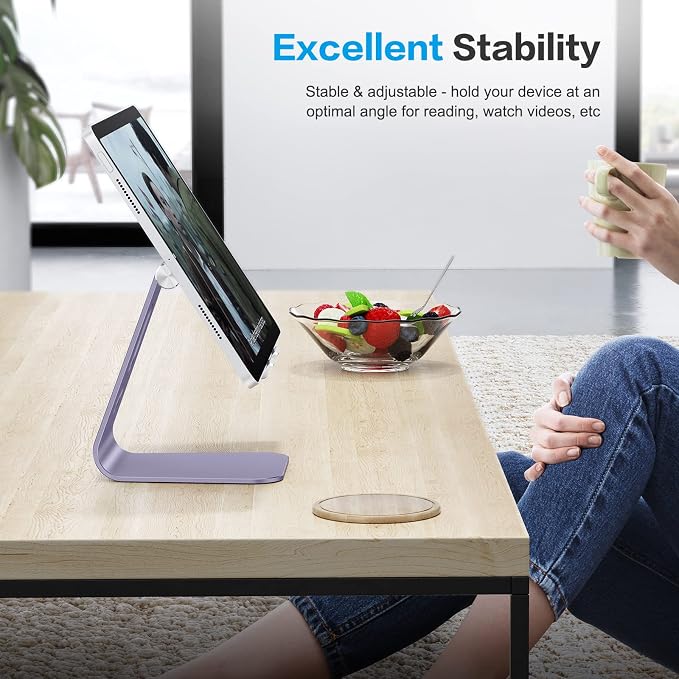 OMOTON Adjustable Tablet Stand for Desk, Upgraded Longer Arms for Greater - Image 7