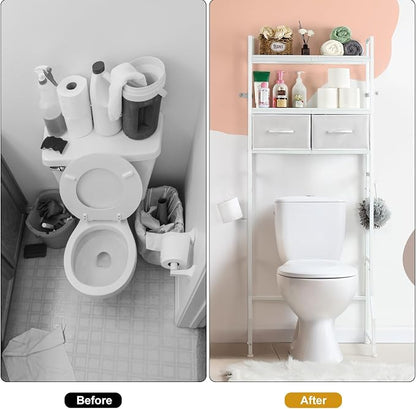 YBING Over The Toilet Storage Cabinet, Over Toilet Bathroom Organizer - Image 9