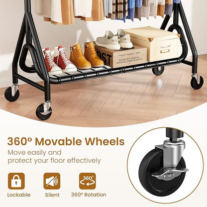 Double Rods Clothing Rack, Heavy Duty Clothes Rack - Image 6