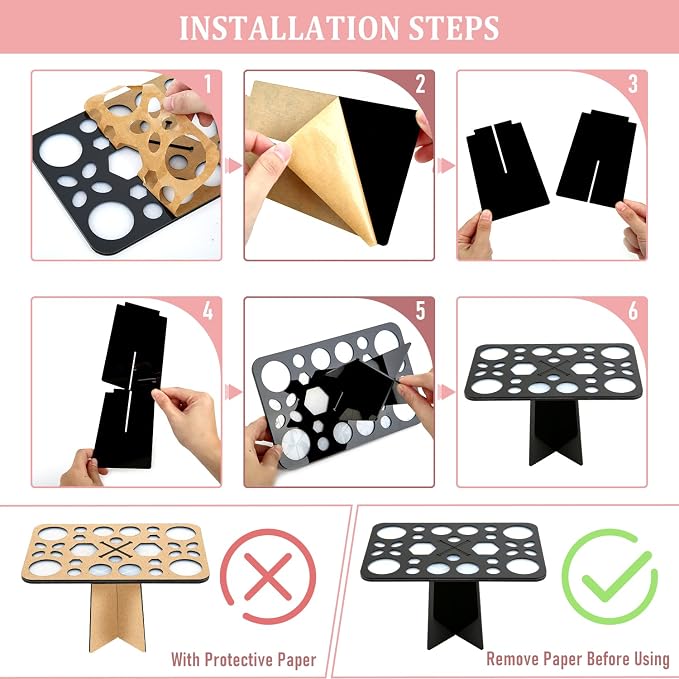 Makeup Brush Cleaning Mat & Drying Rack - Image 3