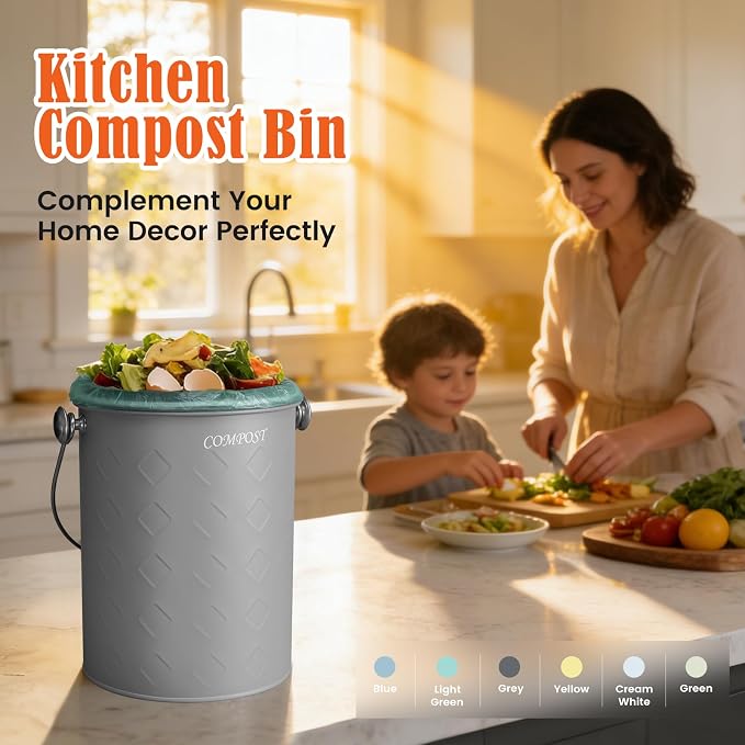 AOSION Countertop Compost Bin Kitchen, Odorless Indoor Compost Bin - Image 7