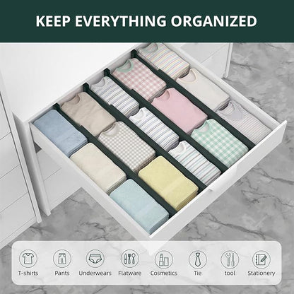 ANTOWIN Expandable Bamboo Drawer Dividers Organizers, Drawer Separators Splitter - Image 3