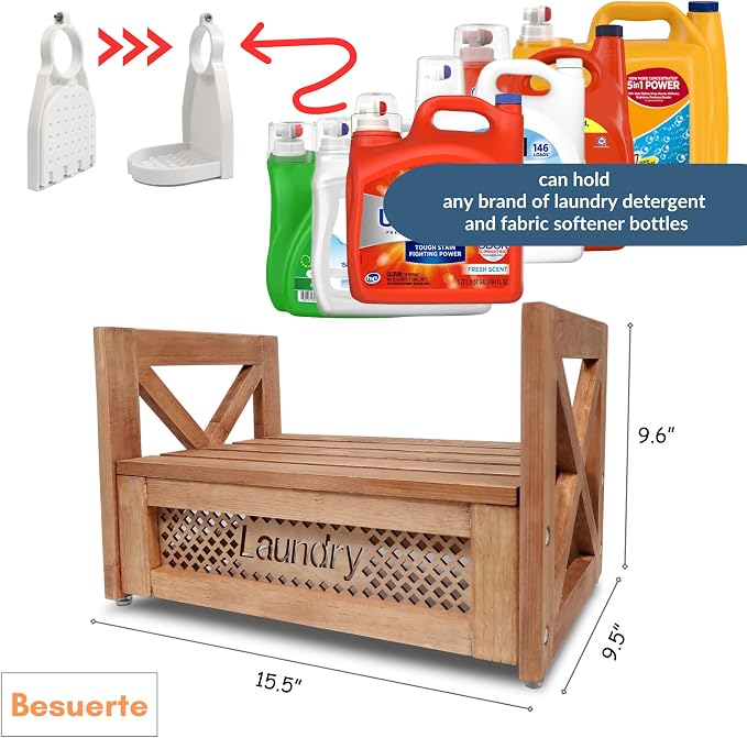 Farmhouse Wooden Laundry detergent stand - Image 2
