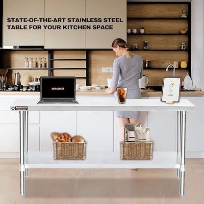 DuraSteel 24x72 Stainless Steel Work Table - Image 7
