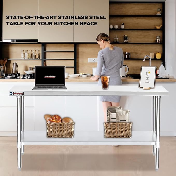 DuraSteel 30x72 Stainless Steel Work Table - Image 7